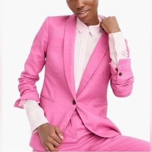 J. Crew Linen Parke Pink Women's Blazer sz 8